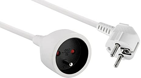 Electraline 10148025J Rallonge Prolongateur électrique 10 m 16A - section 3G1,5 mm² blanc