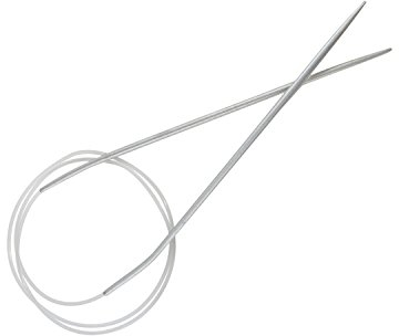 1 Aluminium-Rundstricknadel 2,5mm x ca 80cm Metall-Stricknadel Alu-Stricknadel