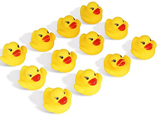 Novelty Place Gummiente Ducky Baby Badespielzeug für Kinder (12 Stück)