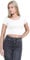janisramone® Women's Plain Stretchy Vest Tee Mini Crop Top - Chic Cap Sleeve, Y2k Top Summer Style, Ideal Crop Tops for Women for Casual and Gym Wear White