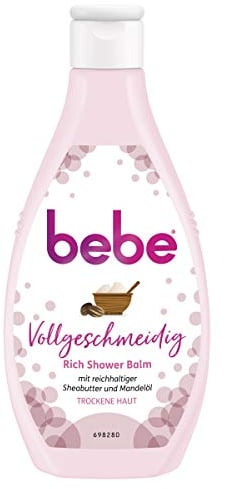 Bebe Duschgel, Rich Shower Balm, mit Sheabutter und Mandelöl, für trockene Haut, 6 x 250 ml
