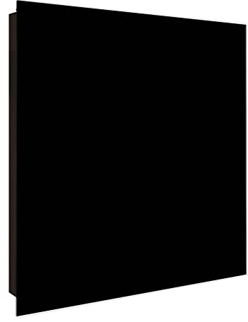 banjado® Großer Schlüsselkasten Glas/Schlüsselbox 30cm x 30cm mit 50 Haken - Motiv Tiefschwarz/Schlüsselkasten modern für Schlüsselaufbewahrung mit beschreibbarer, magnetischer Glastür