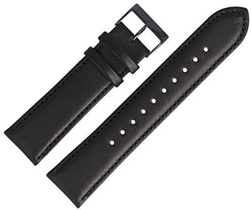 Hugo Boss 659302792 Bracelet de Montre en Cuir Lisse Noir 22 mm