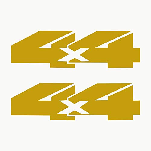 Autodomy 4x4 Off Road Aufkleber Paket 2 Stück für Auto 20 x 6 cm | Sticker Auto Tuning Widerstandsfähig gegen Regen und Sonne (Gold)