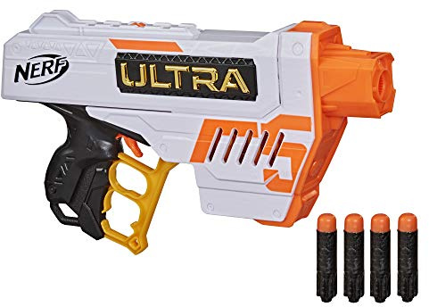NERF Ultra Five Blaster -- 4-Dart Internal Clip, 4 Ultra Darts, Dart Storage -- Compatible Only Ultra Darts