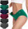Benirap Womens Underwear Cotton Knickers Multipack, Ladies Panties Breathable Cotton Pants Comfy Hipster Briefs for Women (6 Packs)-Dark Multicolor S