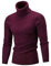AIDEAONE Pull à Col Roulé pour Homme Pulls Basique Slim Fit Chaud Jumper Manches Longues Rouge L