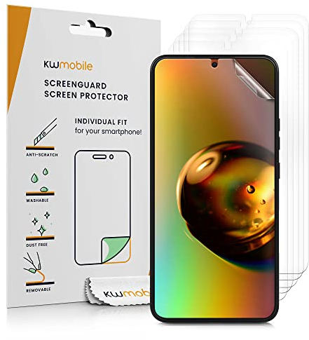 kwmobile Protector Compatible con Samsung Galaxy S22 Plus Protector de Pantalla - 6X película Transparente Protectora de Pantalla antiarañazos