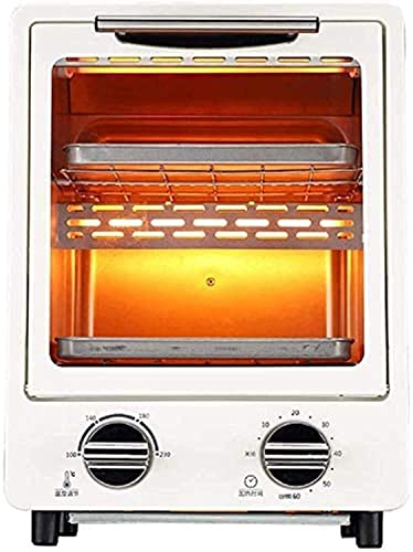 12-liter mini electric oven, household , retro electric oven, double baking tray space, mini oven with electric grill, mini electric stove and grill, 60 minutes timer, (Color : White) (White) (White