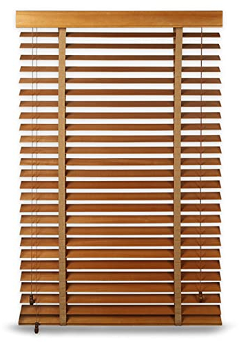 Jalousette Holz,Jalousien Für Das Home Office,Fensterläden,Jalousetten Aus Echtholz,Verdunkelung/Wärmedämmung/Atmungsaktiv Jalousie,Leicht Anzubringende,50mm Lamellen,W×H-80x130cm/31.5x51in