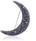 KhuWan Lune Broche Noir Antique Couleur Nouvel an Lune Broche Hommes et Femmes Plein Strass Bijoux Broche