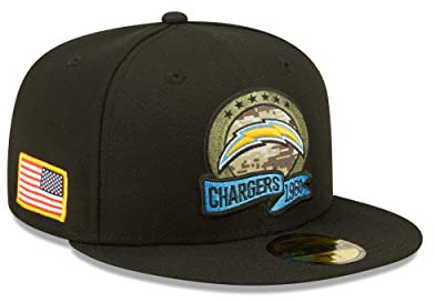 New Era Los Angeles Chargers NFL Salute to Service 2022 Black 59Fifty Basecap - 7 1/2-60cm (XL)