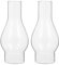 NUOBESTY Lot de 2 lampes à huile en verre transparent soufflé à la main pour lanternes à huile vintage et lampes tempête