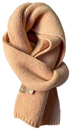 Duories Damen- Winterschal - Gestrickter Langschal von Woll Strickschal - Rosa