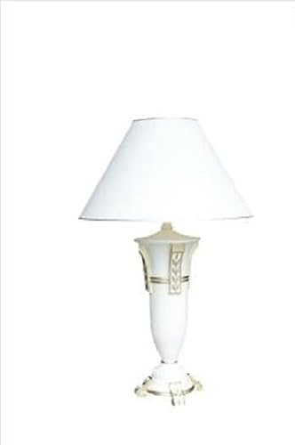 Kunibert Tischlampe Stehlampe Lampe mit Lampenschirm Höhe 90cm Farbe: cremeweiß