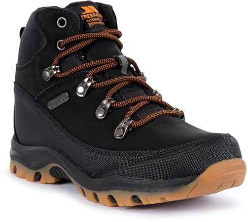 Trespass Kids Waterproof Walking Boots Corin Black in Size - 12