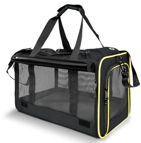 GAPZER Cat Carriers for Large Cats 20 lbs+ Soft Pet Carrier for Small Dog/Durable 2 Kitty Travel Bag/Medium Big Cats Puppy 15 Pounds/Softside Cat Carrier Large