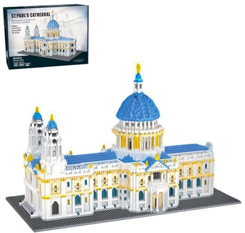 Pasyru St. Pauls Kathedrale Architektur Bausteine Bausatz, 7053+Teile Weltberühmtes Gebäude Modell Spielzeug, Modell zum Bauen Lernspielzeug Geschenk für Jugendliche und Erwachsene