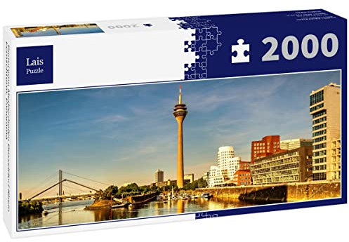 Lais Puzzle Panorama Medienhafen Düsseldorf Rhein Fernsehturm, Panorama 2000 Teile Panorama