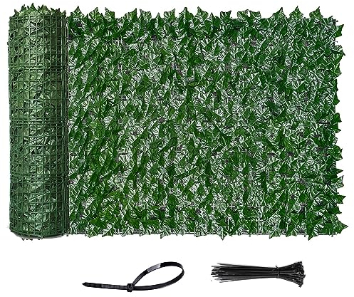 Vinclus Pantalla de Privacidad de Hiedra Artificial, Seto Artificial de Ocultacion, Valla de Balcón de Jardín, Decoración de Hojas Artificiales Exterior, 1 x 6 Metro(2pcs 1 x 3M)