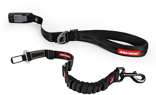 EZYDOG Drive Click Handle | Car Compatible, Lead + Handle 2in1, Car Restraint Seat Belt, Safety Seat Belt for Trips, Universal Car Seatbelt for Dogs (Drive Click Lead + Click Dog Seat Belt)