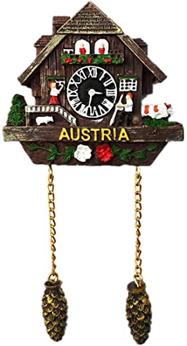 Kühlschrankmagnete, Kühlschrankaufkleber, 3D-Kuckucksuhr Österreich Kühlschrankmagnet, Souvenir, Geschenk und Sammlung, Heim- und Küchendekoration, magnetischer Aufkleber, Kühlschrankmagnet Österreich