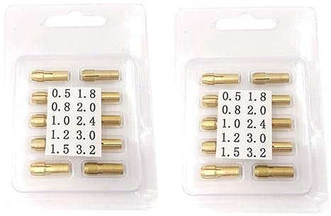 DOITOOL 40stücke Messing Spannzangenfutter Für Elektroschleifer Universelles Bohrfutter Für Drehwerkzeuge Für Holz Und Karton Installieren Und Kompatibel Mit Gängigen Modellen