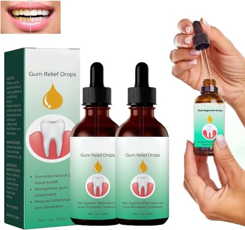 Dentizen Gum Regrowth Drops, Gum Regrowth Drops, Gum Repair Regrowth Treatment, Natural Gum Restore Plus Liquid Drops Mouthwash,Gum Regrowth for Receding Gums (2pc)