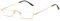 ABETOS Halbrand Lesebrille Herren Damen Metall Halbmond Halbrahmen Sehhilfe Flexibel Federscharnier Lesebrillen Computer Lesebrille Leicht Komfortable Lesehilfe Brille mit Stärke(Gold, 2.75)