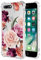 Jhxtech Phone Case for iPhone 7 Plus Case, iPhone 8 Plus, Apple 7 Plus girls women, Slim Shockproof Clear Floral Pattern Soft Flexible TPU Protective Cover for Apple iPhone 7 Plus Purple flower