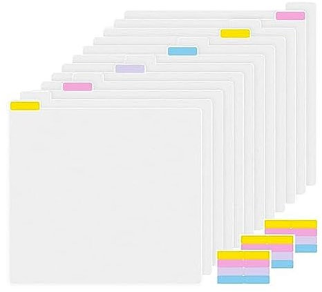 BOFRHME 12 Stück Aufbewahrungsorganizer aus Papier, Indexetiketten, sexy, 31 x 32 cm, PVC, für Trennwände, Schallplatten