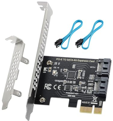 PCIE 1X SATA 3.0 Controller Card 2 Ports,6 Gbit/s PCIE SATA Erweiterungskarte,PCIE zu SATA Controller,PCIE 3.0 GEN3 ASMedia ASM1061