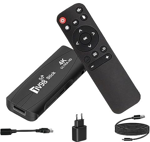 Niniang 1 Pièce TV98 TV Stick 1G+8G Android 12.1 2.4G 5G WiFi Android Smart TV Box 4K 60Fps Set Top Box (EU Plug), 500396779A2