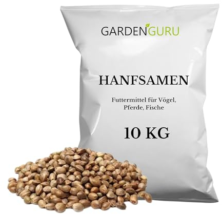 Hanfsamen, Hanfsaat 10Kg Angelhanf, Vogelfutter, Winterstreufutter Ernte 2023 Nagetiere, Pferde, Fischköder