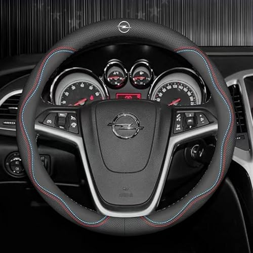 DFVOOP Auto Lenkradbezug für Opel Astra K Sports Tourer 2015-2019,Anti Rutsch Atmungsaktiv Mikrofaser Leder Auto Lenkradabdeckung,Anti-rutsch Atmungsaktives Lenkradbezug, 37-38cm,B