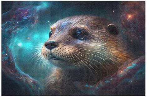 Otter 1000 Teile Puzzles Für Erwachsene Holzpuzzle Familienpuzzlespiel Stressabbau-Puzzle Für Erwachsene Kinder Ab 12 Jahren (75×50cm)