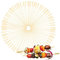 50 pinchos de madera biodegradables de 20 cm para hamburguesas, verduras, frutas, dulces, aperitivos y platos (20 cm)