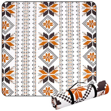 Heikoeco® Picknickdecke Wasserdicht 200X200, XXL Extra Groß Outdoor Gepolstert, Tragbar & Waschbar Picknickdecke Isoliert, Stranddecke, Strandmatte, Picnic Blanket für Camping, Park, Strand