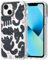 MOSNOVO Case for iPhone 13 Mini, [Buffertech 6.6ft Military-Grade Drop Protection] [Anti Peel Off Tech] Clear TPU Bumper Phone Case Cover Design - Black Furry Cat