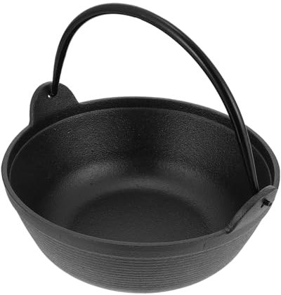 Garneck Pentole Da Cucina Utili Pentola Per Stufato E Zuppa Manico in Ghisa Robusta E Resistente Per Cucinare in Campeggio