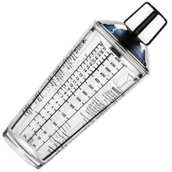 Shaker à cocktail en verre pratique de 400 ml avec cuillère à mélanger pour usage domestique et professionnel
