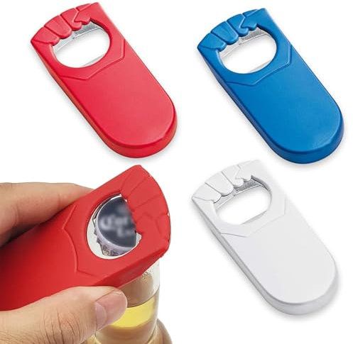Jicyor 9 x Beer Bottle Opener, Punch Personalised Bottle Opener, Bottle Opener, Hand Beer Bottle Opener for Drinks, Cider Bar and Home Appliances (3 Colors)