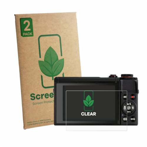 ScreenLeaf Schutzfolie für Canon PowerShot G7 X Mark III | 2 Stück Transparenter Displayschutz Made in Germany Klare Displayschutz-Folie Kratzfest