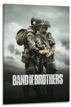 UHHYFVN Poster Band of Brothers, Wandkunst, dekoratives Gemälde, Schlafzimmer, Gemälde, Poster, 40 x 60 cm, Rahmen-Stil, 5 Stück