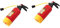 VICASKY 2St Feuerlöscher Wasserpistole,Kinder Plastik Wasser Strand Spielzeug für Draußen Waterpistol Water Sprühfunktionen Feuerwehrmann Wassersprühspielzeug