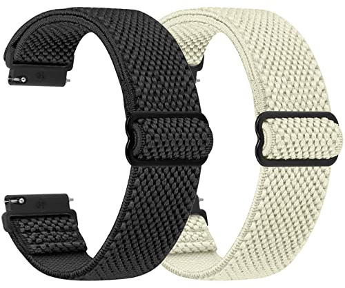 Dafean Geflochtenes Uhrenarmband aus Nylon, für 24 mm, 22 mm, 20 mm, 19 mm, 18 mm, Armband für Damen und Herren, verstellbare Schnalle, elastische Sportgurte, Ersatzarmbänder