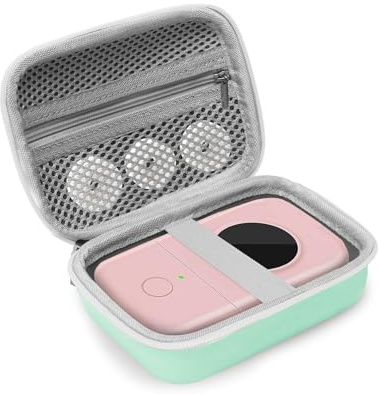 ZaKaBox Charger Storage Case, Label Maker Case for NIIMBOT for NELKO P21 & All Label Printers Fit 15 * 10 * 8cm, Label Machine Case, Carrying Holder Case for Labelling Tapes, Travel Routers Cases