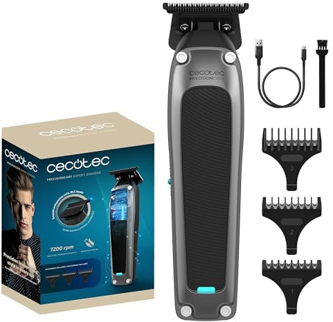 Cecotec Konturenschneider PrecisionCare Expert Diamond, 7200 U/min | Bürstenloser Motor für Überlegene Leistung, DLC-beschichtete Klinge für Präzise Schnitte, Akkulaufzeit bis zu 2,5 Stunden