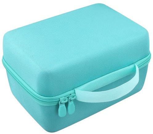 Khanka für Liene Amber M100/M200 Fotodrucker Smartphone 10X15 Hartschalenkoffer, Tragetasche mit Netzfach für Liene DHP513 4x6'' Zubehör, Nur Tasche（Tiffanyblau）