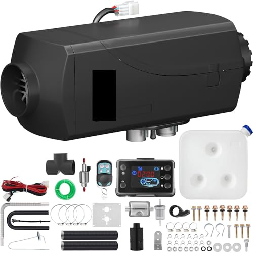 Kanalabsaugung, 5KW Lufterhitzer 12V Standheizung LCD-Schalter Heizung Schalldämpfer for Wohnmobil Wohnmobil Anhänger LKW Boote